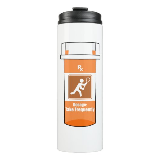 Lacrosse ist mein Medikament Thermosbecher (Vorderseite)