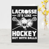 Lacrosse It's Like Hockey But With Funny Player  Karte (Gelbe Blume)
