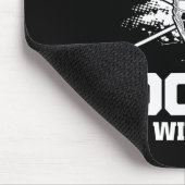 Lacrosse It's Like Hockey But With Funny Player  Mousepad (Ecke)