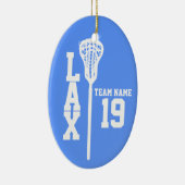 Lacrosse Jersey mit Foto Blue Keramik Ornament (Rechts)