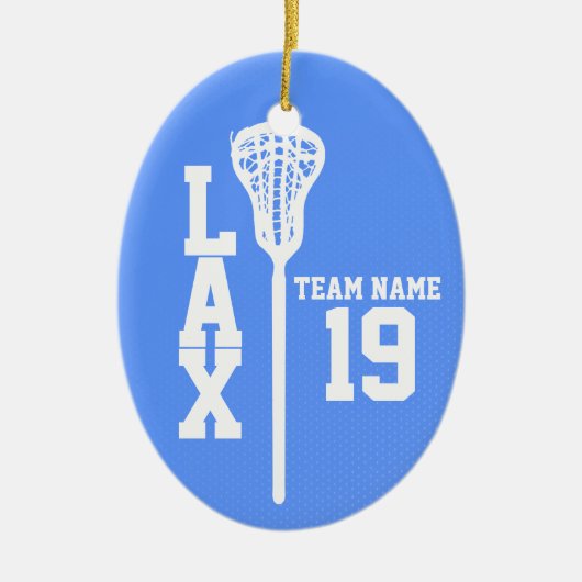 Lacrosse Jersey mit Foto Blue Keramik Ornament (Vorne)