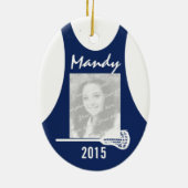 Lacrosse Jersey mit Foto Dark Blue Keramikornament (Hinten)