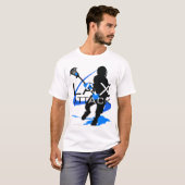 Lacrosse-Jungen blauer LAX-Angriffs-T - Shirt (Vorne ganz)