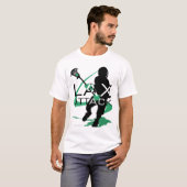 Lacrosse-Jungen grüner LAX-Angriffs-T - Shirt (Vorne ganz)