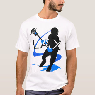 Lacrosse-Jungen LAX-Blau-T - Shirt