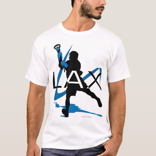 Lacrosse-Jungen LAX-Blau-T - Shirt (Vorderseite)