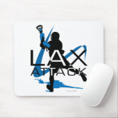 Lacrosse-Jungen-LOCKERES Angriffs-Blau Mousepad (Mit Mouse)