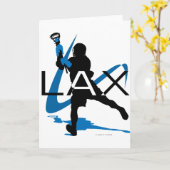 Lacrosse-Jungen-LOCKERES Blau Karte (Gelbe Blume)