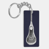 Lacrosse Keepake Acrylischer Schlüsselanhänger (Vorderseite links)