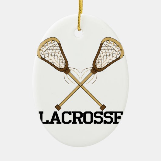 Lacrosse Keramik Ornament (Vorne)
