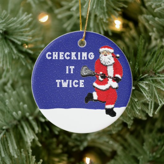 Lacrosse Keramik Ornament (Baum)