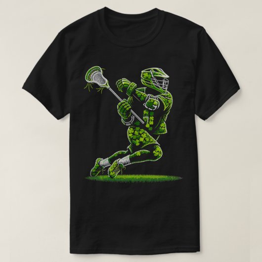 Lacrosse Kleeblatts Kinder Männer Frauen St Patric T-Shirt (Design vorne)