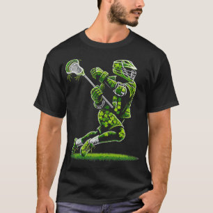Lacrosse Kleeblatts Kinder Männer Frauen St Patric T-Shirt