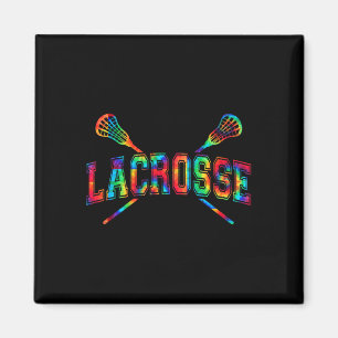 Lacrosse Krawatte-Farbstoff Crossed Sticks Cool La Magnet