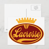 Lacrosse-Krone Postkarte (Vorne/Hinten)