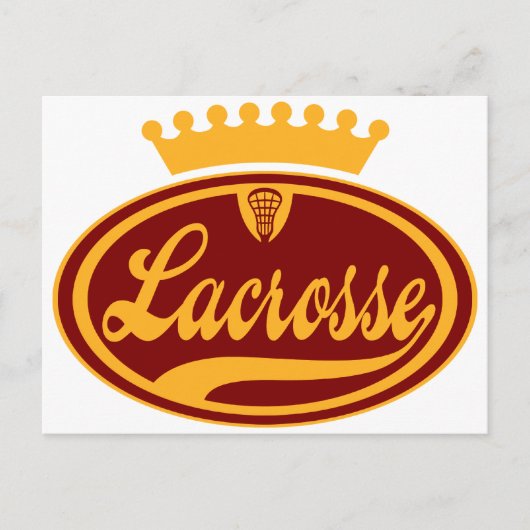 Lacrosse-Krone Postkarte (Vorderseite)