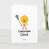 Lacrosse-Küken-Gruß-Karten Karte (Rückseite)