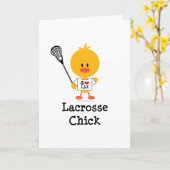 Lacrosse-Küken-Gruß-Karten Karte (Gelbe Blume)