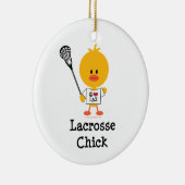 Lacrosse-Küken-Verzierung Keramik Ornament (Rechts)