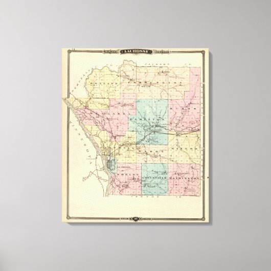Lacrosse Landkreis, Wisconsin Leinwanddruck (Vorderseite)