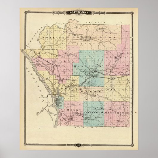 Lacrosse Landkreis, Wisconsin Poster (Vorne)