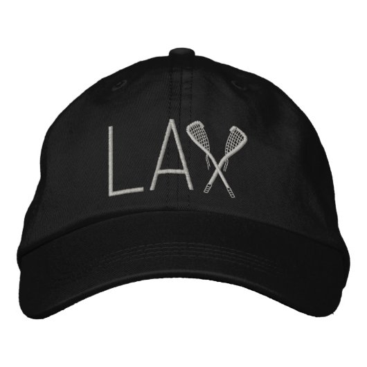 Lacrosse LAX bestickte Lacrosse Sticks Cap Baseballkappe (Vorderseite)