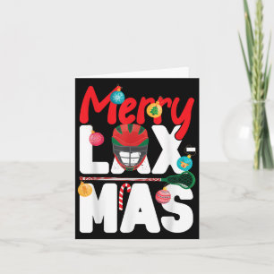 Lacrosse Lax Christmas Merry Lax-mas Karte