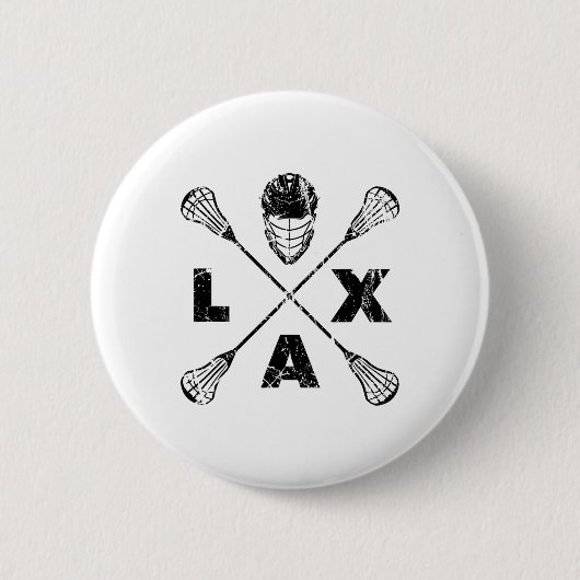 Lacrosse Lax Cross Axis Black Colorway Button (Vorderseite)