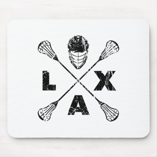 Lacrosse Lax Cross Axis Black Colorway Mousepad (Vorne)