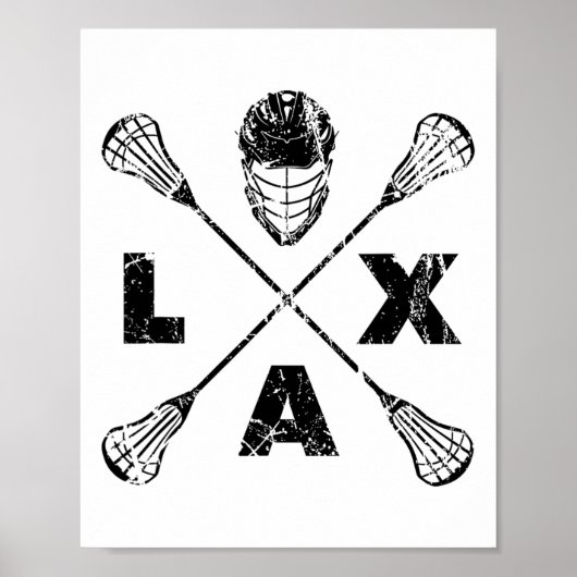 Lacrosse Lax Cross Axis Black Colorway Poster (Vorne)