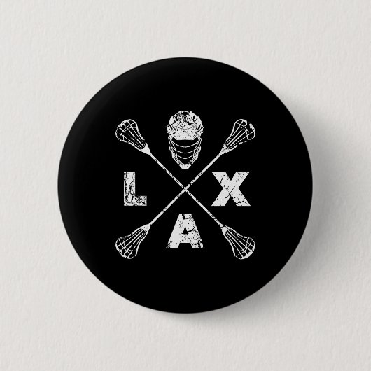 Lacrosse Lax Cross Axis Button (Vorderseite)