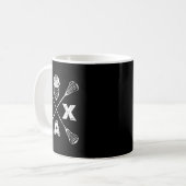 Lacrosse Lax Cross Axis Kaffeetasse (Vorderseite Links)