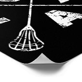 Lacrosse Lax Cross Axis Poster (Ecke)