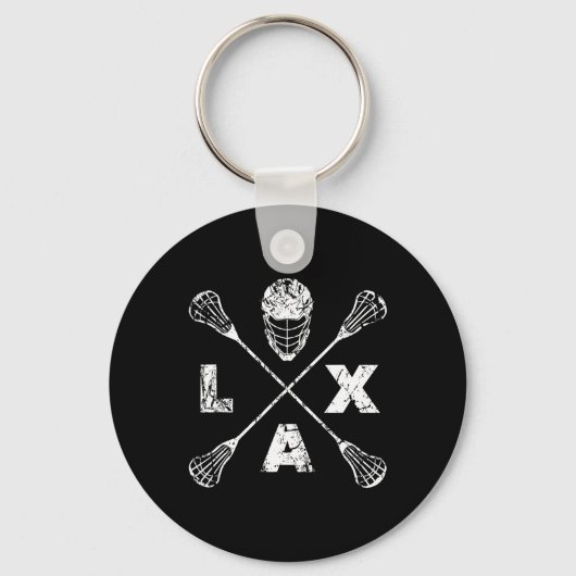 Lacrosse Lax Cross Axis Schlüsselanhänger (Vorderseite)