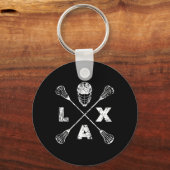 Lacrosse Lax Cross Axis Schlüsselanhänger (Vorderseite)