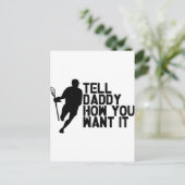 Lacrosse Lax Daddy Postkarte (Stehend Vorderseite)