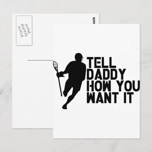 Lacrosse Lax Daddy Postkarte (Vorne/Hinten)