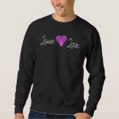 Lacrosse Lax Liebe Heart Sticks Goal Ball USA Coll Sweatshirt (Vorderseite)