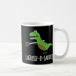 Lacrosse Lax Player Dinosaur Dino Lover Sport Gif Kaffeetasse