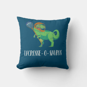 Lacrosse Lax Player Dinosaur Dino Lover Sport Kissen
