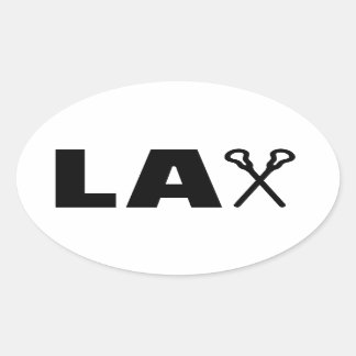 Lacrosse Lax Sticks Ovaler Aufkleber