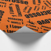 Lacrosse Liebe der Orange I Geschenkpapier (Ecke)