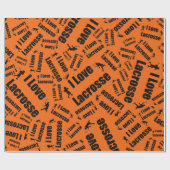 Lacrosse Liebe der Orange I Geschenkpapier (Flach)