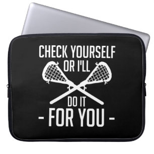 Lacrosse-Liebhaber-Karo sich tun für Sie Laptopschutzhülle