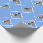 Lacrosse Light Blue Geschenkpapier (Ecke)