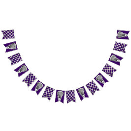 Lacrosse Lila Team Wimpelkette