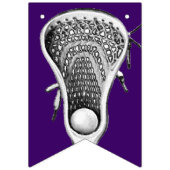 Lacrosse Lila Team Wimpelkette (Zweite Fahne)
