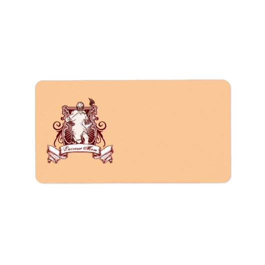 Lacrosse Mama Address Labels Adressaufkleber (Vorne)