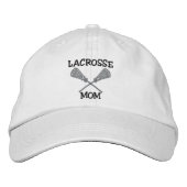 Lacrosse-Mama bestickte Hülle Baseballkappe (Vorderseite)