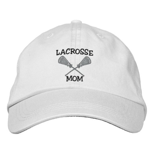 Lacrosse-Mama bestickte Hülle Baseballkappe (Vorderseite)